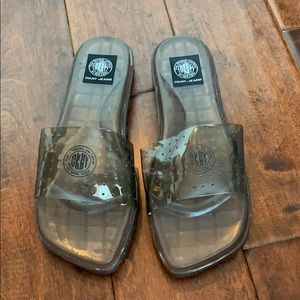 DKNY JEANS Gray Rubber Sandals